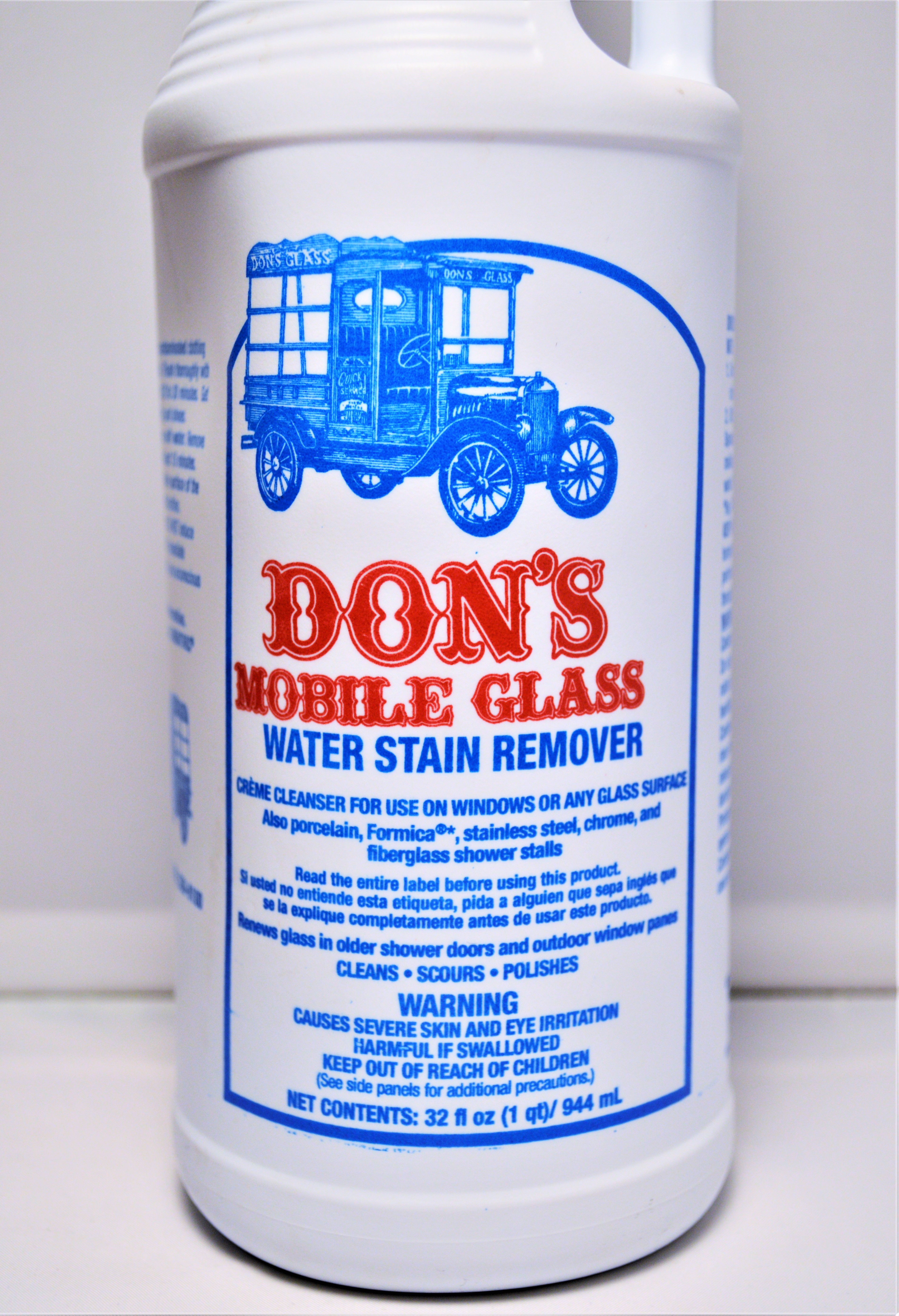 Don’s Mobile Glass Professional Water Stain Remover 1 (32oz) Bottle
